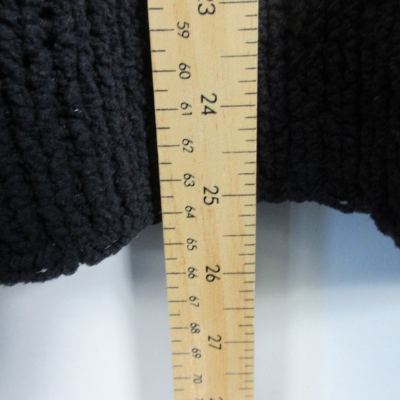 Free People Be Yours Pullover Sweater Women Black L Knit Oversized Chunky 540 - Picture 9 of 10
